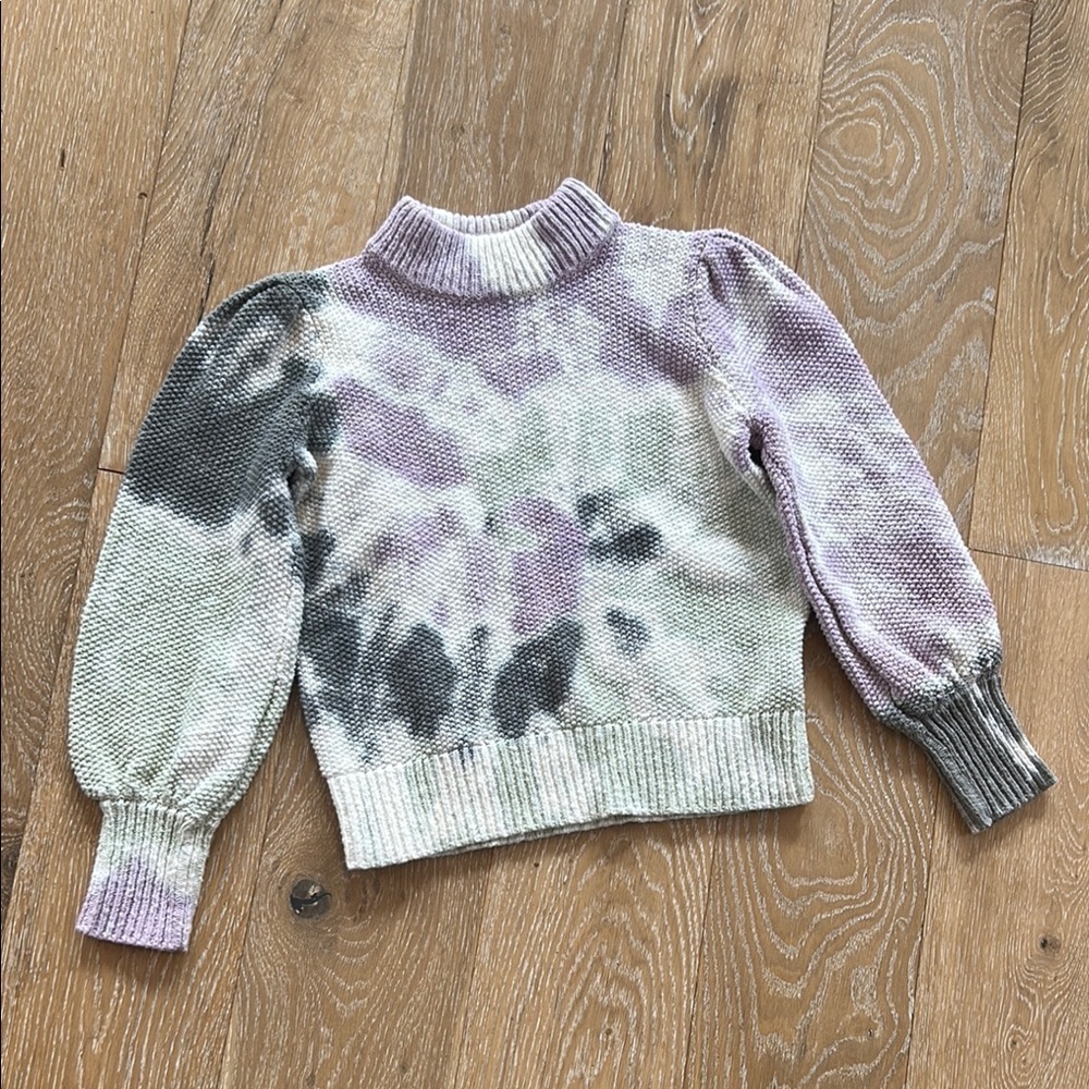 Madewell Tie Dye Puff Sleeve Sweater